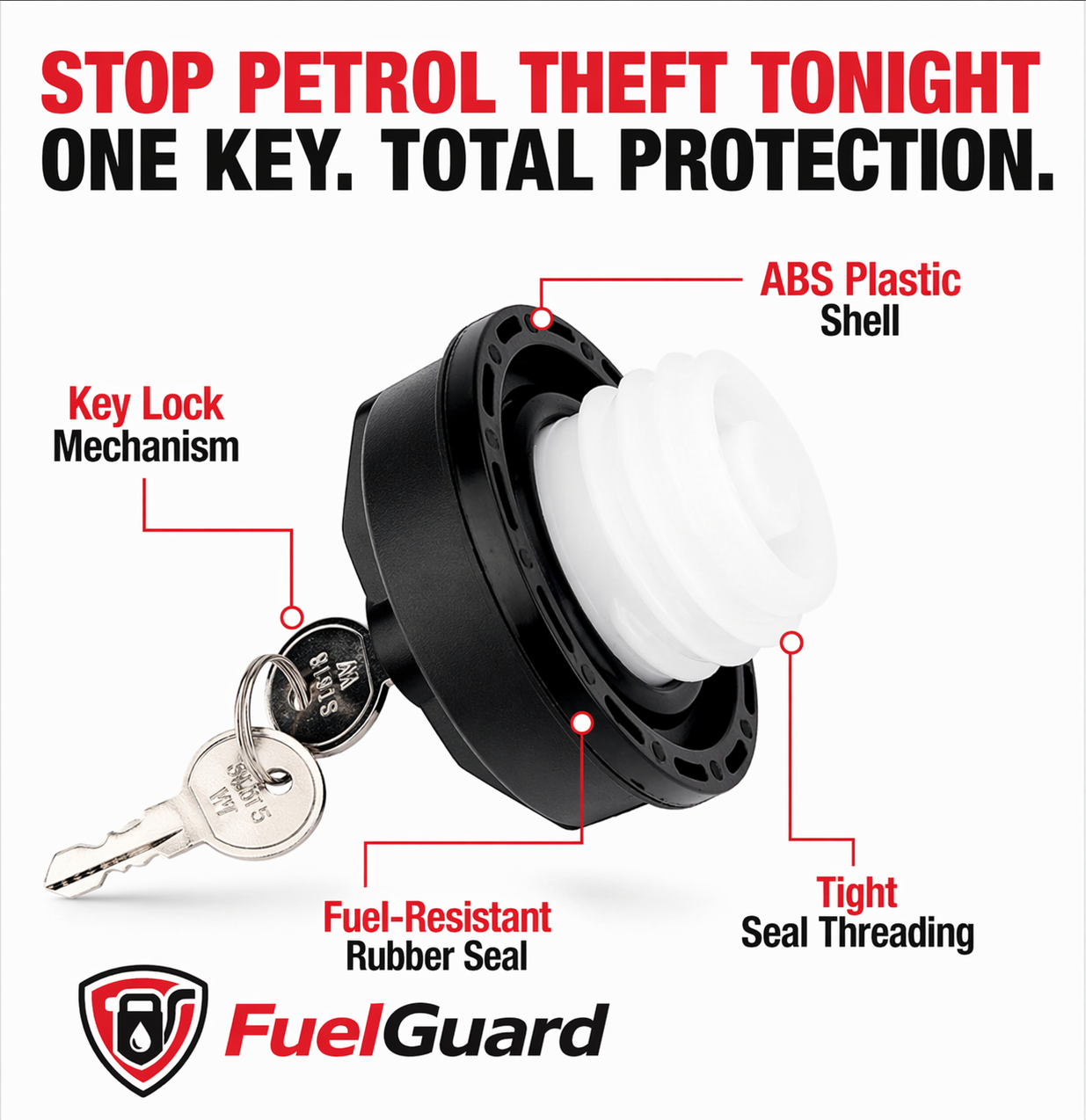 FuelGuard™ Locking Gas Cap – Keep Your Petrol Safe