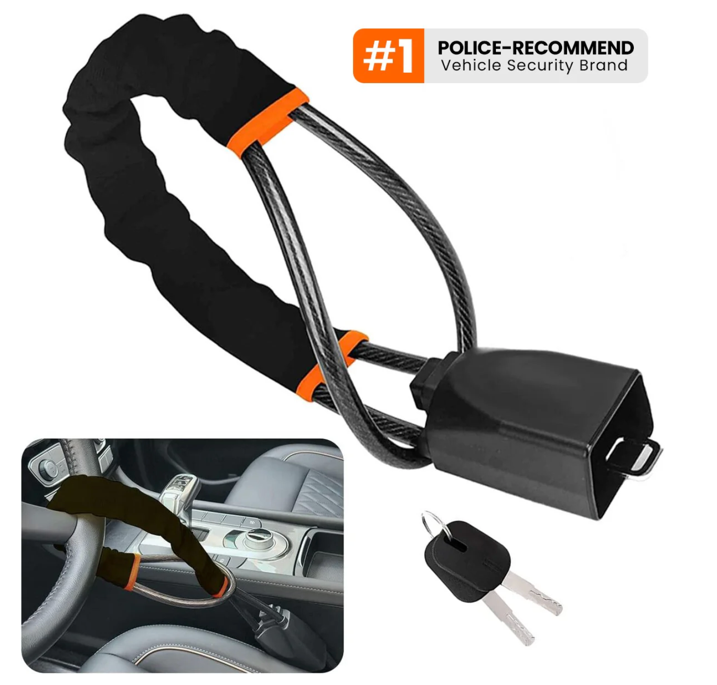 SteerLock™ Universal Anti-Theft Steering Wheel Lock